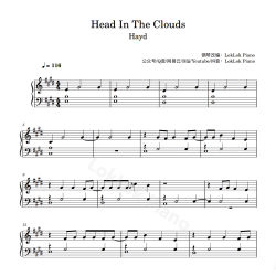 Head In The Clouds 钢琴谱 五线谱