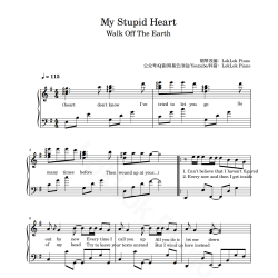 My Stupid Heart 钢琴谱 五线谱