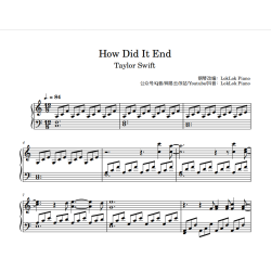 How Did It End Piano Sheet Music