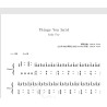 Things You Said Piano Score Digital Score