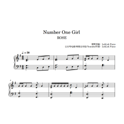 number one girl Piano Sheet Music, ROSÉ Piano Notes, no.1 girl